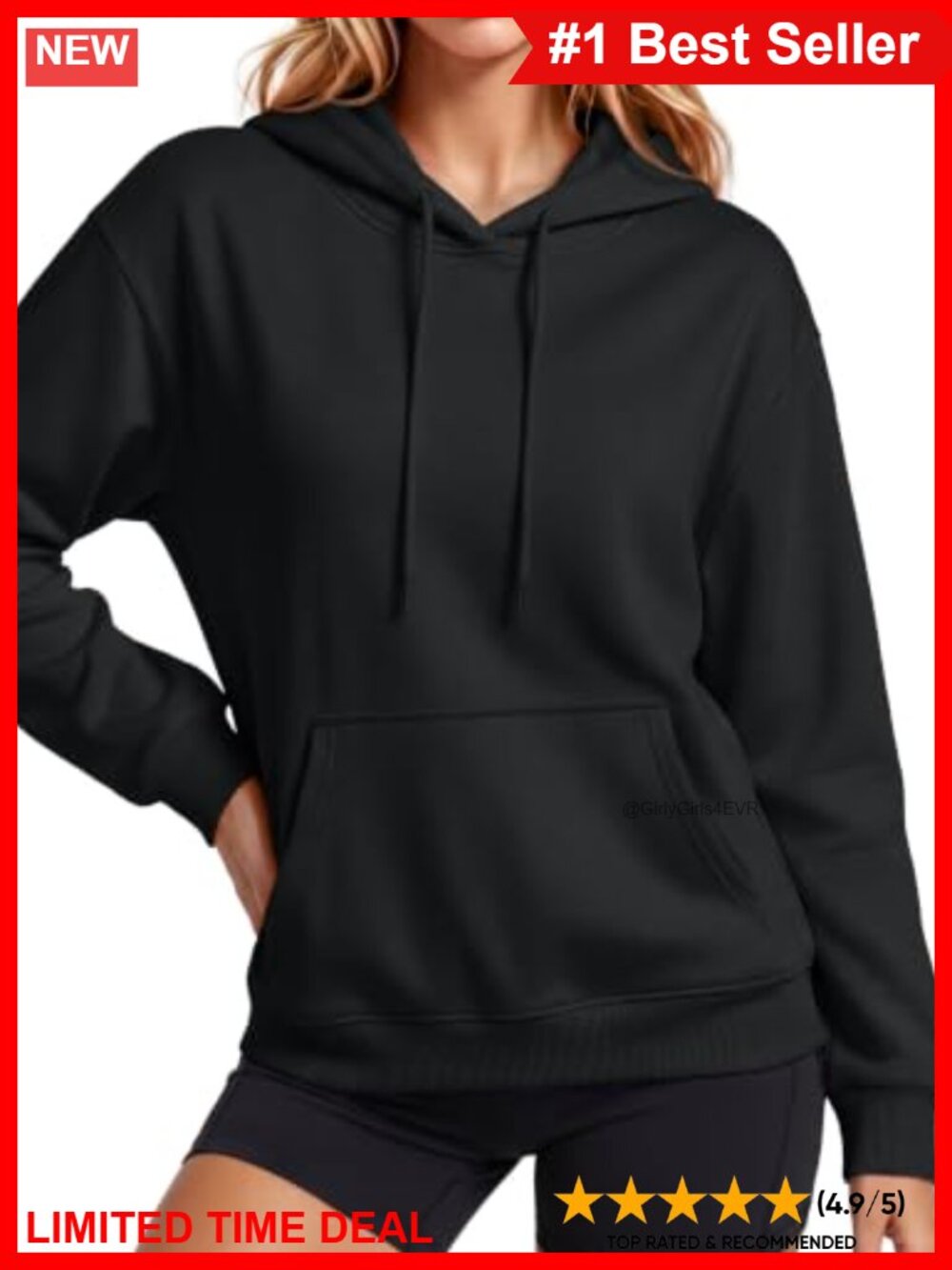 Fleece Lined Pullover Hoodie Kangaroo Pocket Casual